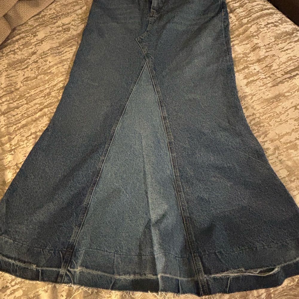Zara women’s long denim skirt